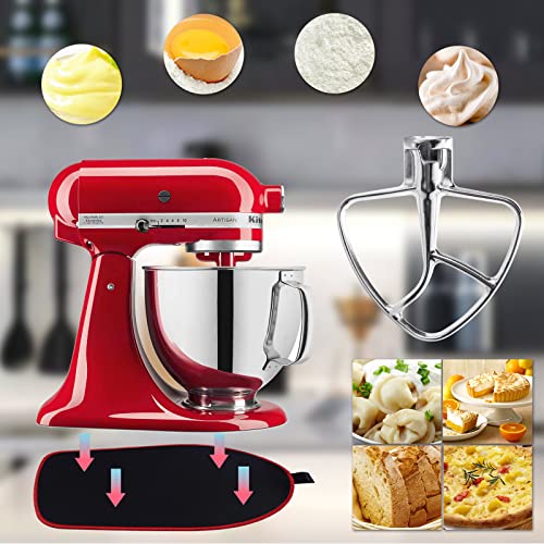 Moloudan Stainless Steel Flat Beater for KitchenAid 4.5-5 Quart Tilt-Head Stand Mixers, Paddle Attachment for KitchenAid Mixer Accessory, Dishwasher Safe, and Mixer Sliding Mat - Image 3