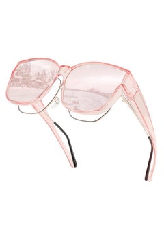 FEISEDY Women Men Polarized Fit Over Sunglasses Oversized Trendy Square Cat Eye Wear Over Glasses B2849  - Image 1