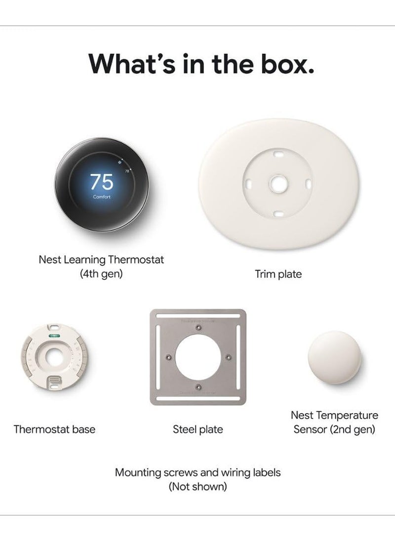 Nest - Google - Nest Learning Thermostat (4th gen) with Nest Temperature Sensor (2nd gen) - Polished Gold - GA05171-US - Image 1