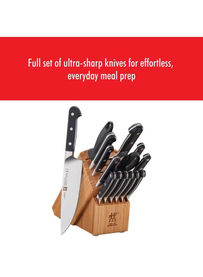 HENCKELS ZWILLING Pro 16-pc Knife Block Set - Bamboo - Image 2