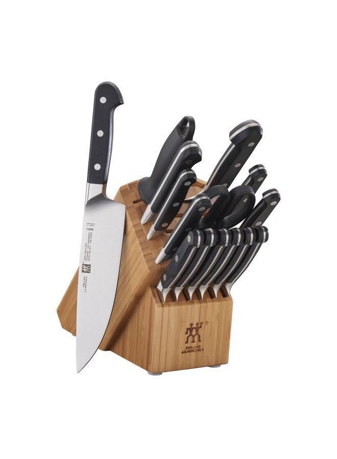 HENCKELS ZWILLING Pro 16-pc Knife Block Set - Bamboo - Image 1