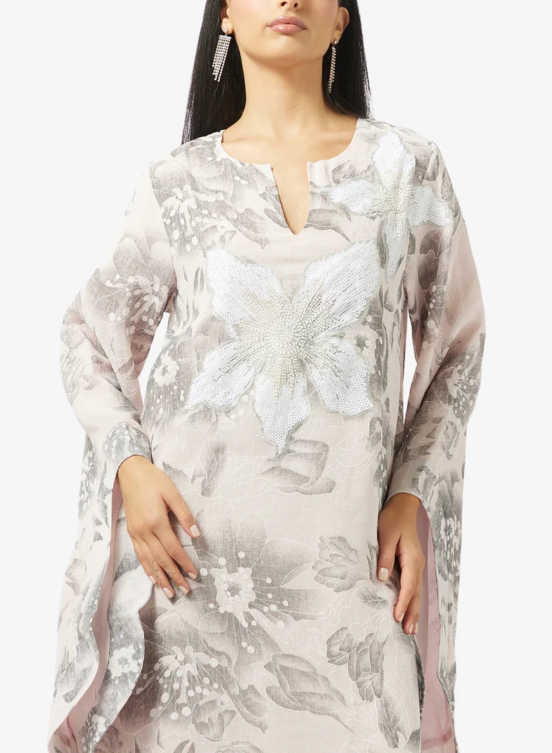 Khizana  Printed Kaftan for Women | Best Price UAE
