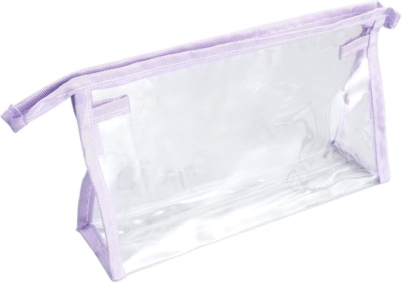 Medium Purple Travel Cosmetic Organizer Bag Portable Toiletries Pouch for Makeup Essentials - Image 1