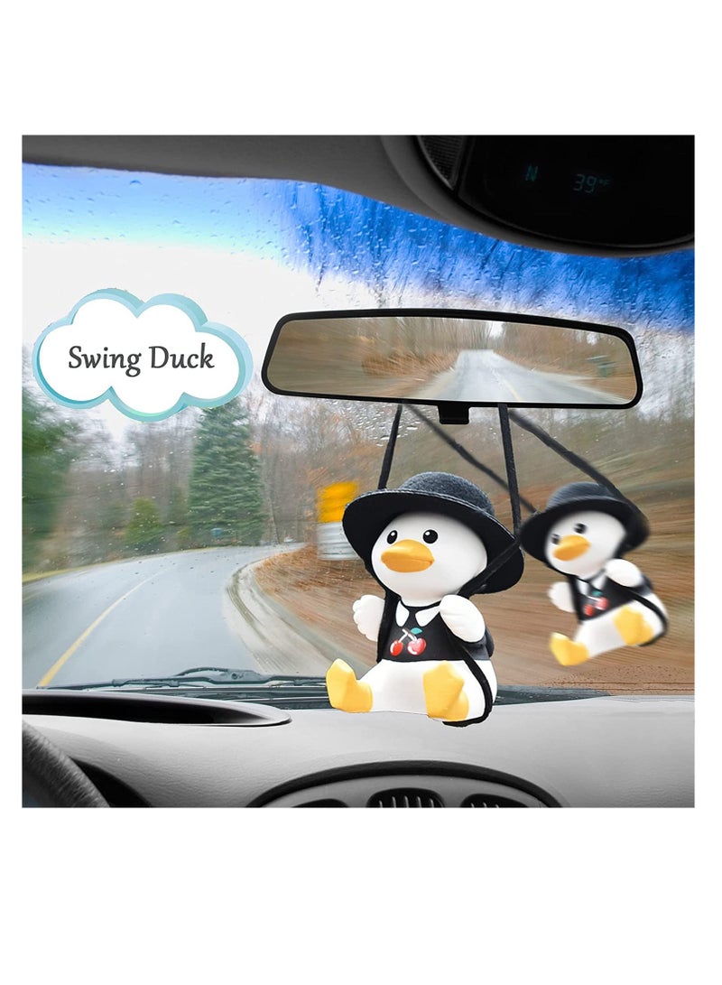 Car Decoration Accessories Super   Swing Duck, Car Rearview Mirror Pendant Rearview Mirror Decoration Ladies and Men Car Decoration Accessories Interior Rearview Mirrors Ornament (Cherry) - Image 3