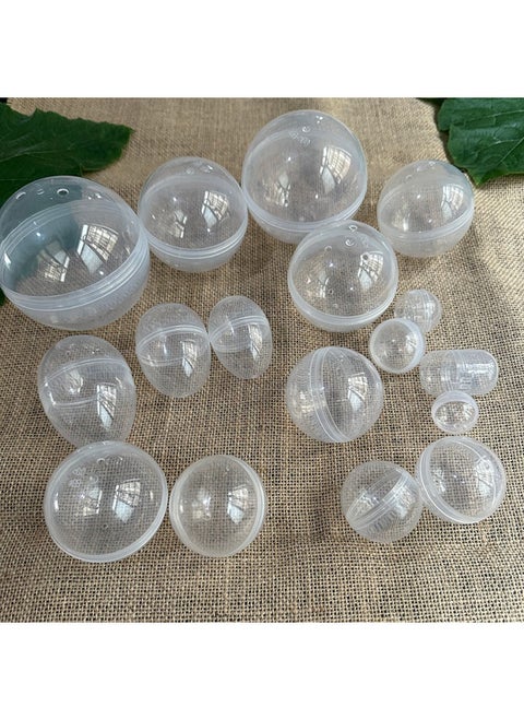 Transparent Eggshell Twisting Machine Special Plastic Ball Gift Ball Round Capsule Egg-shaped Empty Box 100mm-Color:Fully Transparent-Specifications:65mm Material