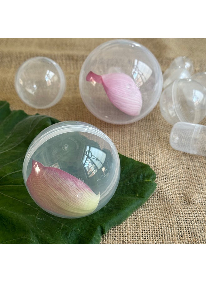 null - Transparent Eggshell Twisting Machine Special Plastic Ball Gift Ball Round Capsule Egg-shaped Empty Box 100mm-Color:Fully Transparent-Specifications:65mm Material - Image 1