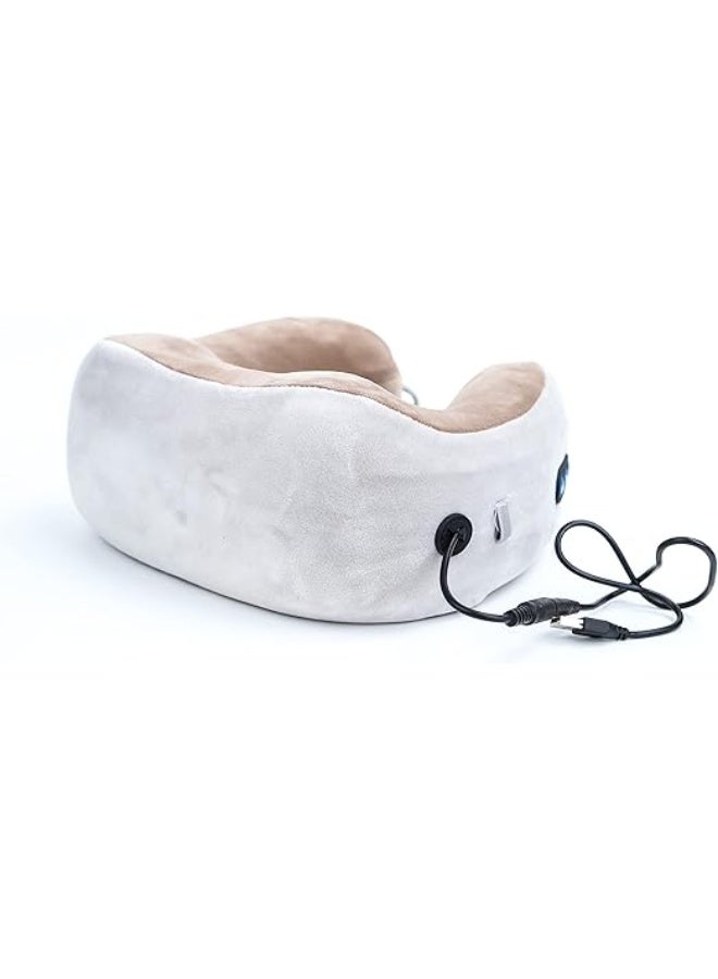 وسادة تدليك الرقبة الكهربائية على شكل حرف U – جهاز مساج متعدد الوظائف بالأهتزاز للأكتاف والرقبة – دعم مريح لفك تشنج العضلات والإجهاد – تشمل شاحنين ووصلة USB. - Image 2