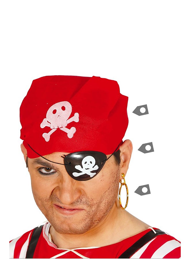 Fiestas Guirca Pirate Set: Earrings, Bandana, Badge