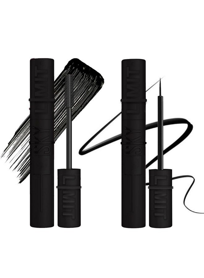 adbeni Sky Is The Limit Liquid Eyeliner 12Ml & Mascara 18Ml, All-Day Dramatic Eyes & Definition With Jet-Black Perfection, Smudge Proof & Transfer Proof, Water Resistant High Defines Your Eyes Beautifully - Image 1