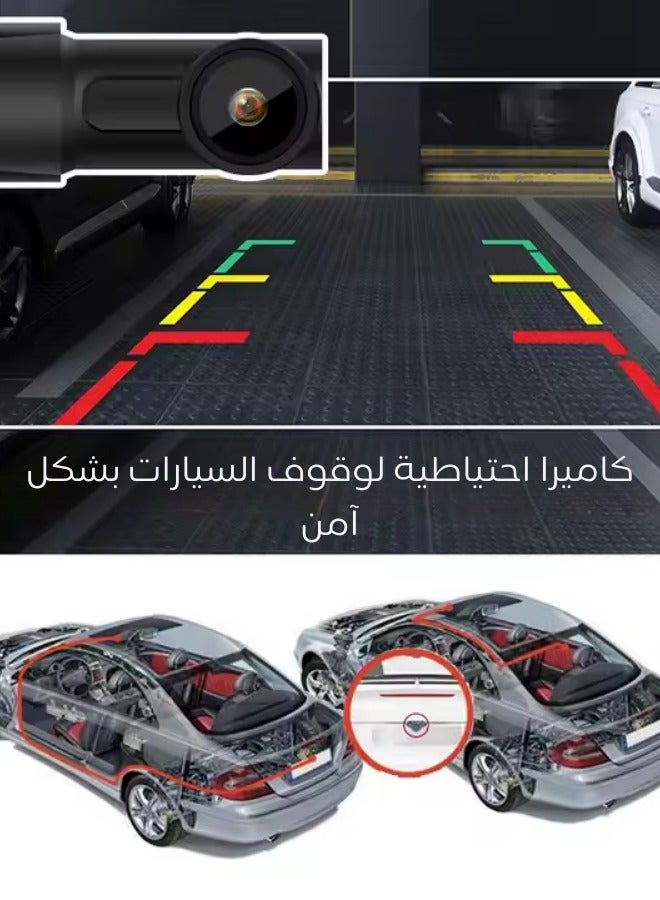 عام داش كام 3 قنوات داش كام أمامية وخلفية وداخلية داش كام كاميرا للسياره كاميرا داش كام للرؤية الليلية للسيارات مع بطاقة ذاكرة 64 جيجابايت - Image 5