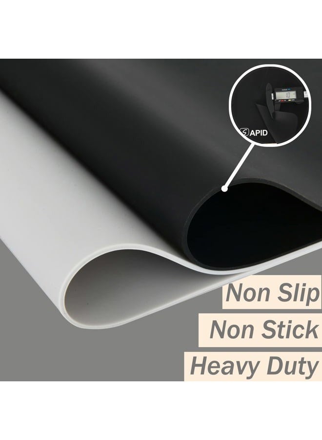Sapid Extra Large Silicone Mat 36" x 24" Place Mats, Heat Resistant Mat for Kitchen Countertop Protector, Thick Placemats Washable Silicone Mats for Kitchen Counter Mat Dining Table Mat, Black, - Image 3