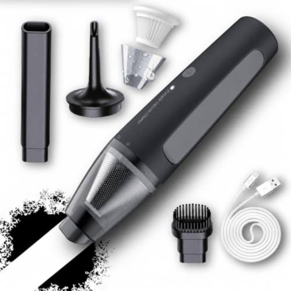 Cordless Handheld Vacuum Cleaner, 1800mAh Rechargeable Portable Vacuum With Powerful Suction For Car, Home, Office And Pet Hair Cleaning Black