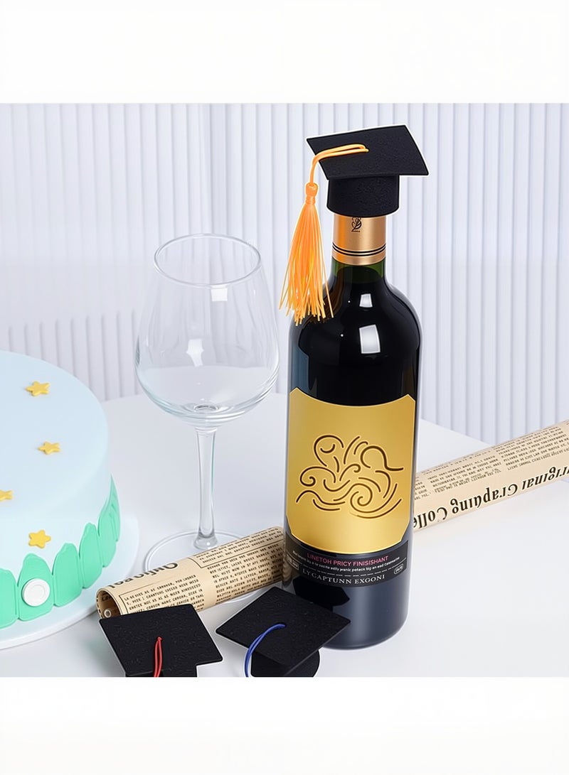 12 قطعة قبعات التخرج - ديكورات حفلات التخرج المصغرة ، دعائم الصور لحفلات التخرج ، قبعات قابلة لإعادة الاستخدام - Image 4