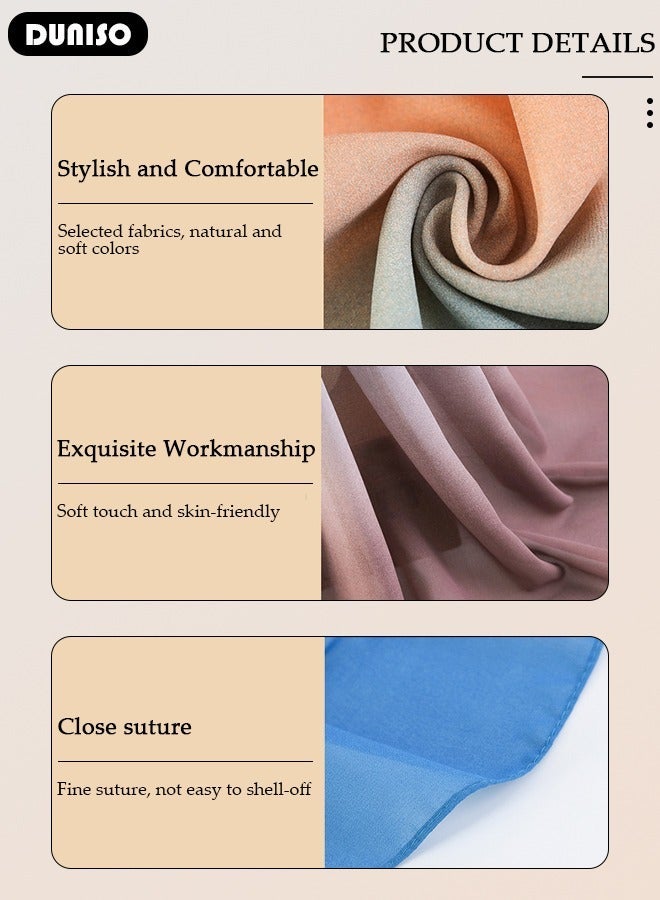 DUNISO Women's Hijab Excellent Material Solid Color Headscarf and Shawl, Soft Warm Scarf Wrapped Around Hair in Autumn and Winter, 180*70 cm Versatile and Artistic Scarf - Image 5
