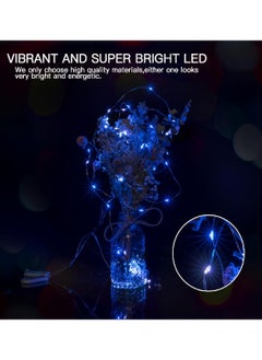 Generic 12-Pack LED Fairy Lights Battery Powered Waterproof Silver Cord (7Ft Blue White) For DIY Wedding Party Bedroom Patio  - Image 4