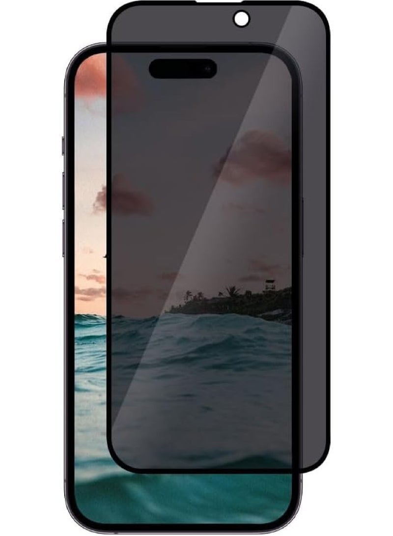 Captaintech iPhone 15 Privacy Screen Protector - Anti-Spy Tempered Glass (9H Hardness) | Bubble-Free, Scratch-Resistant Film - Image 1