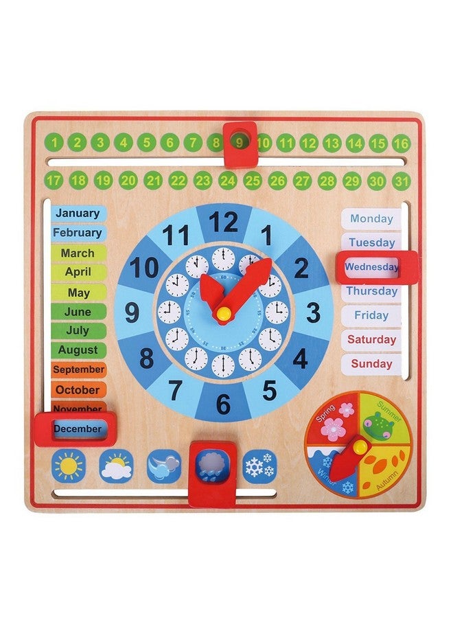 Pidoko Kids Pidoko Kids Montessori Toys for Toddlers 3 Years - 4 Year Old Learning Materials for Preschool - All About Today Board - Wooden Calendar and Learning Clock - Educational Gifts for Boys and Girls - Image 1