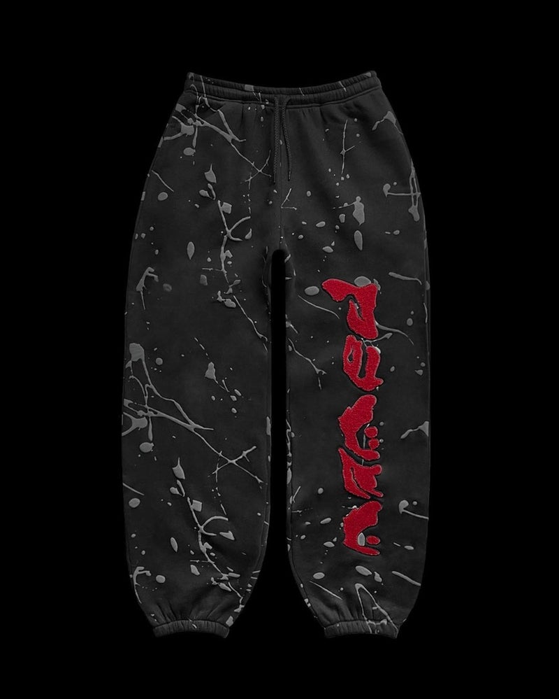 2023 Hip Hop Streetwear Hoodie Unisex Letter Print Oversized Sweatshirt Blue pants - Image 3