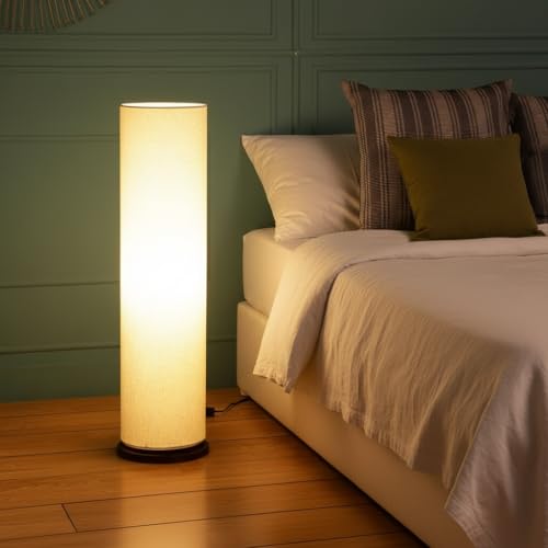 BTR CRAFTS® Wooden Base Cylinder Shape Corner Decorative Floor Lamp, Pack of 1 (Bulb not Included) For Living Room, Bedroom, Corner, Home, Hotel, Office,Incandescent - Image 2