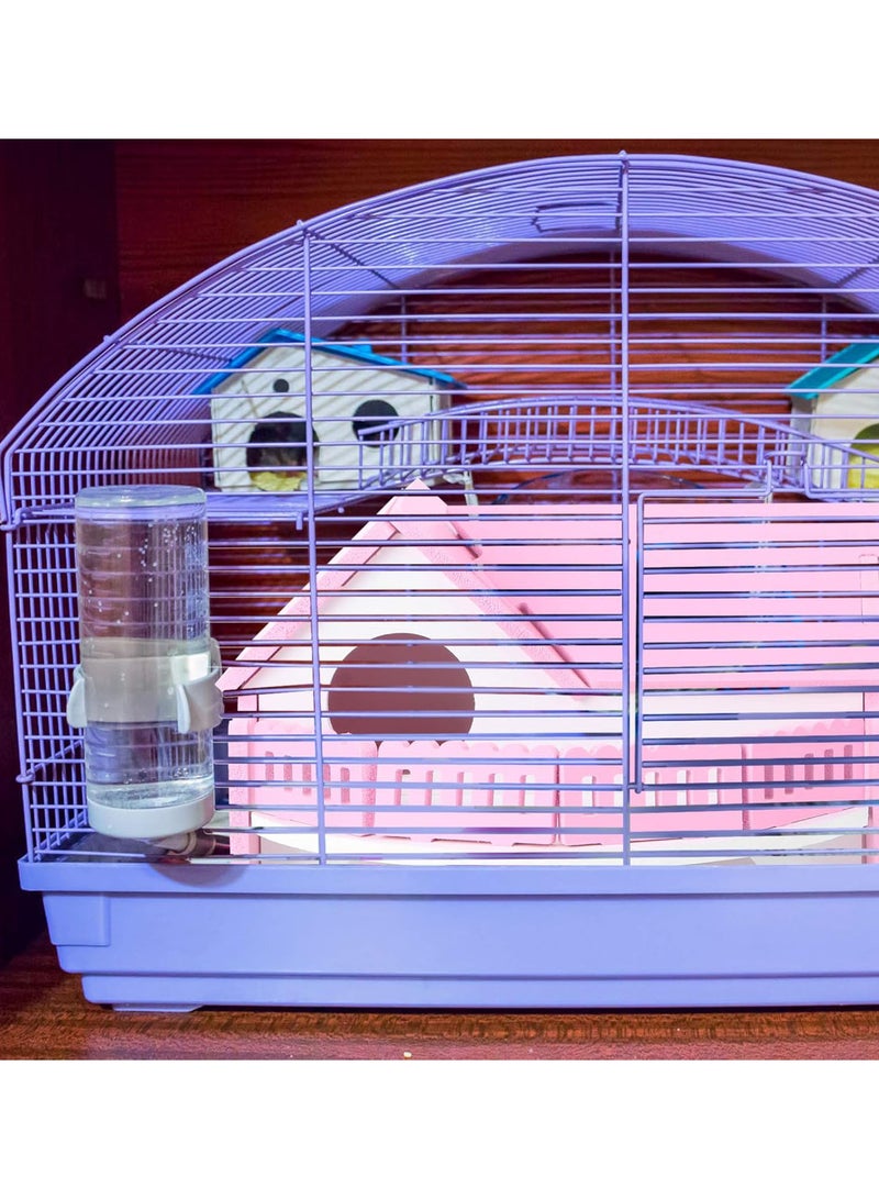 Wooden Hamster House-Hideout Hut Hideaway Exercise Play Toys Chews for Dwarf Hamster,Mouse, Rat,Gerbil and Other Small Animals-Pink
