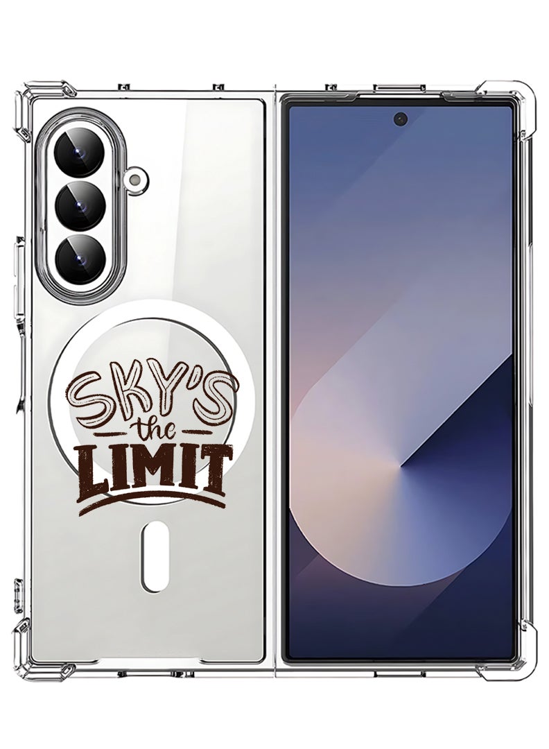 Theodor Magnetic Case for Samsung Galaxy Z Fold 7 Compatible with MagSafe Wireless Charging, Shockproof Phone Bumper Cover sky is the limit - Image 1