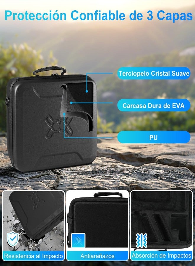 Mwin Starlink Mini Bag - Starlink Mini Accessories, Lightweight Travel Case, Splash-proof and Shockproof EVA Protective Case with Shoulder Strap, Portable Hard Case for Outdoor Travel, Black - Image 2