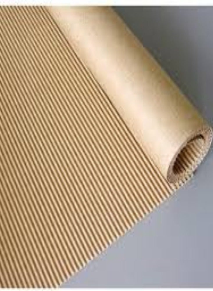 KNP Brown Corrugated Paper Roll 30 meter Brown corrugated paper rolls are typically used for packaging and protection of items during shipping and storage. - Image 1