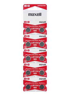 Maxell Maxell LR1130 (189) AG10 Alkaline 1.5v Battery (Pack of 10)  - Image 1