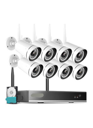 Wireless Security Camera System with Face Detection – 8 WiFi 3MP Cameras + 8-Channel NVR – 3TB HDD – 24/7 Recording, Two-Way Audio, Remote Access via Mobile & PC - pzsku/ZF8FD35942AA531A903E7Z/45/1749024770/035492b8-4114-4f4d-803a-3a184246686e