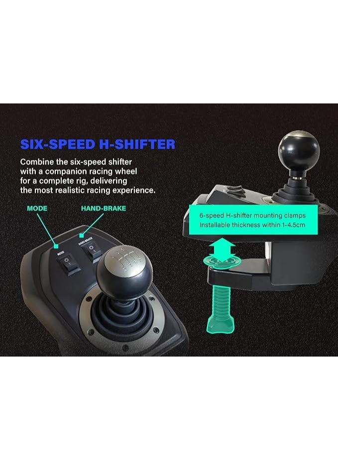 MEGA MAX Megacom Mega Max Wheel M111 Racing Wheel set with Clutch Pedals, H-Shifter for PlayStation 5 (PS5 - Image 3