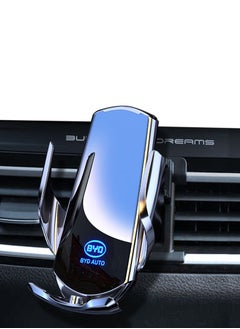 15W Fast Charging Wireless Car Charger and Phone Holder for BYD Atto 3 - Auto Clamping Magnetic Mount for Apple iPhone Android Smartphone, Car Accessories