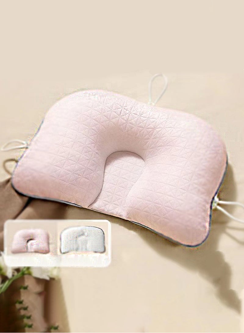 Jourvent Newborn Baby Pillow 0-12 Months Head Protection Support Prevents Flat Head Nursery Head Shaping Pillow for Infant Daily Use - Image 1