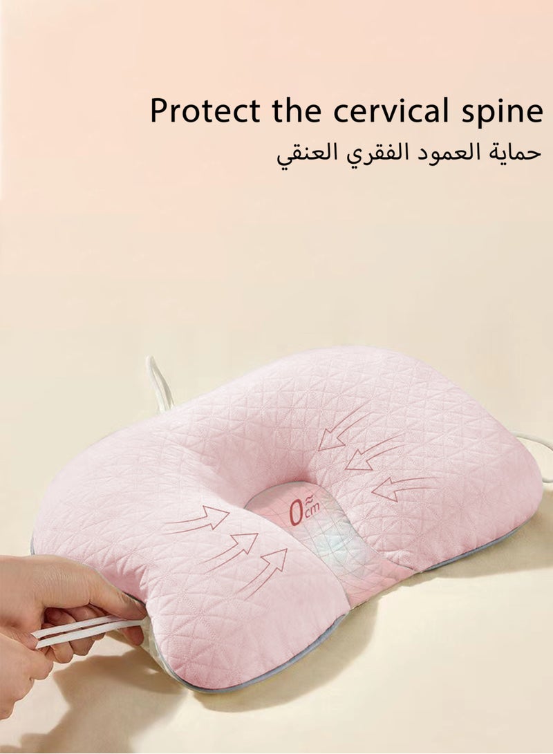 Jourvent Newborn Baby Pillow 0-12 Months Head Protection Support Prevents Flat Head Nursery Head Shaping Pillow for Infant Daily Use - Image 3