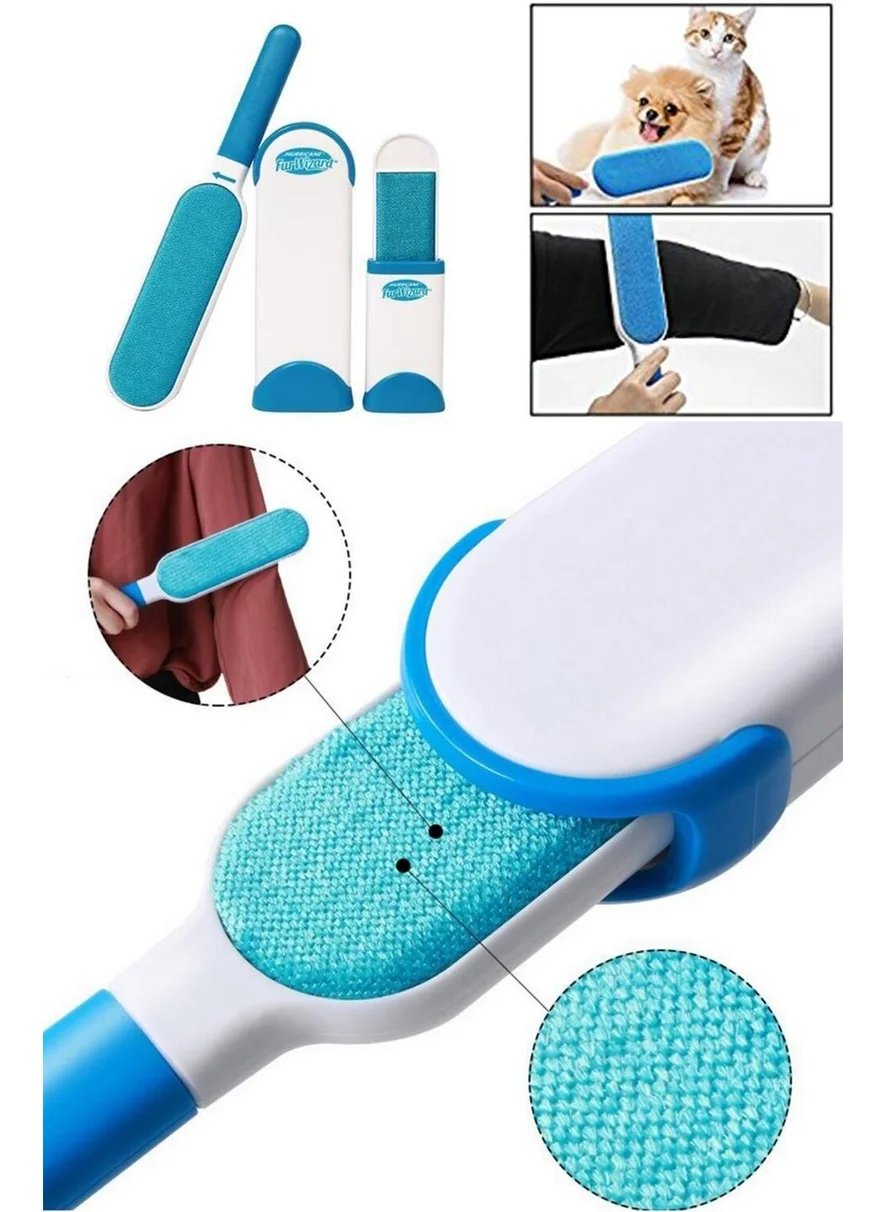 Acar Buffer Set of 2 Bristle & Fluff Collector Self-Cleaning Comb