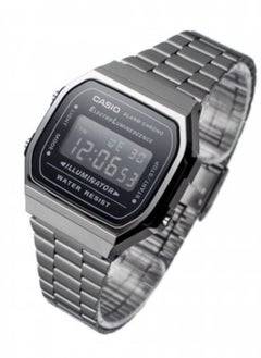 CASIO Stainless Steel Digital Unisex Wrist Watch A-168WGG-1BDF - 33 mm - Black  - Image 3