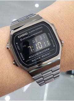 CASIO Stainless Steel Digital Unisex Wrist Watch A-168WGG-1BDF - 33 mm - Black  - Image 4