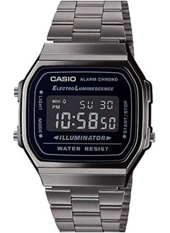 CASIO Stainless Steel Digital Unisex Wrist Watch A-168WGG-1BDF - 33 mm - Black  - Image 1
