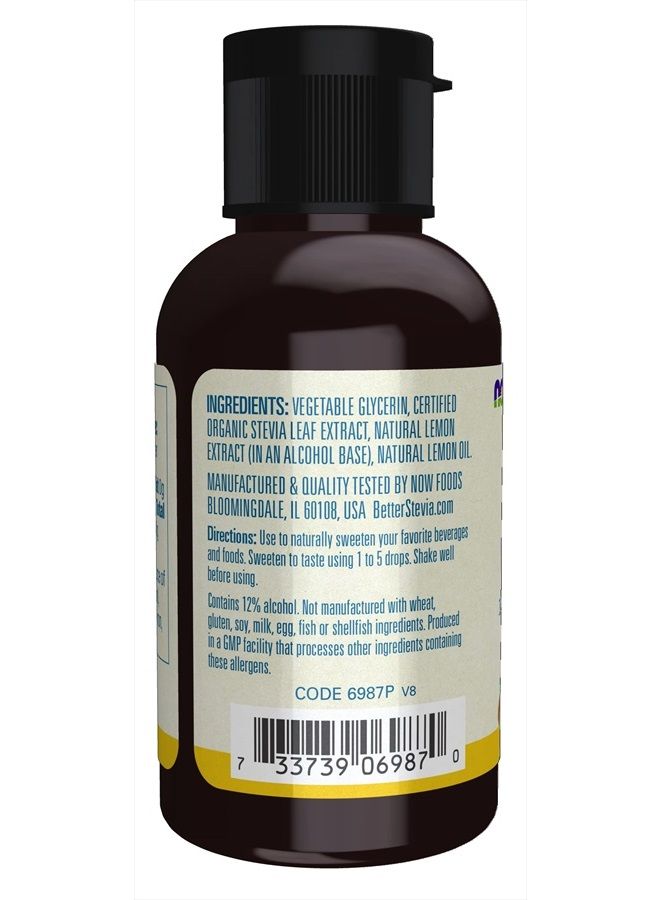 now Foods, Better Stevia Liquid, Lemon Twist, Zero-Calorie Liquid Sweetener, Low Glycemic Impact, Certified Non-GMO, 2-Ounce - Image 3