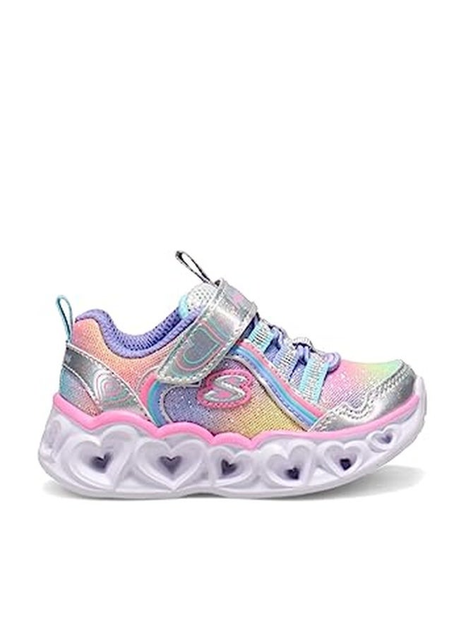Skechers girls Heart Lights-rainbow Lux Sneaker, Silver/Multi, 5 Toddler US - Image 1