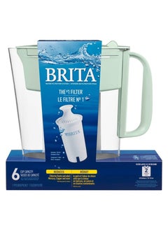 BRITA Brita Small 6 Cup Water Filter Pitcher With 1 Standard Filter, Metro, Mint 1 ct  - Image 2