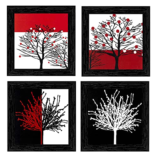 Indianara 4 Piece Set of Framed Wall Hanging Family Quote Decor(1189) Art Prints 9 inch X 9 inch Without Glass (Style 4) - Image 1