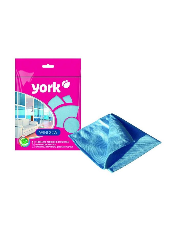 YORK Microfiber Cloth For Car Cleaning And Detailing, Floor Cleaner, Kitchen, Silverware, Monitor & Window Polishing, Absorbent Non-Scratch, Lint Free (Size 30X30X0.5 Cm) (026150_Blue_2 Pcs)  - Image 1