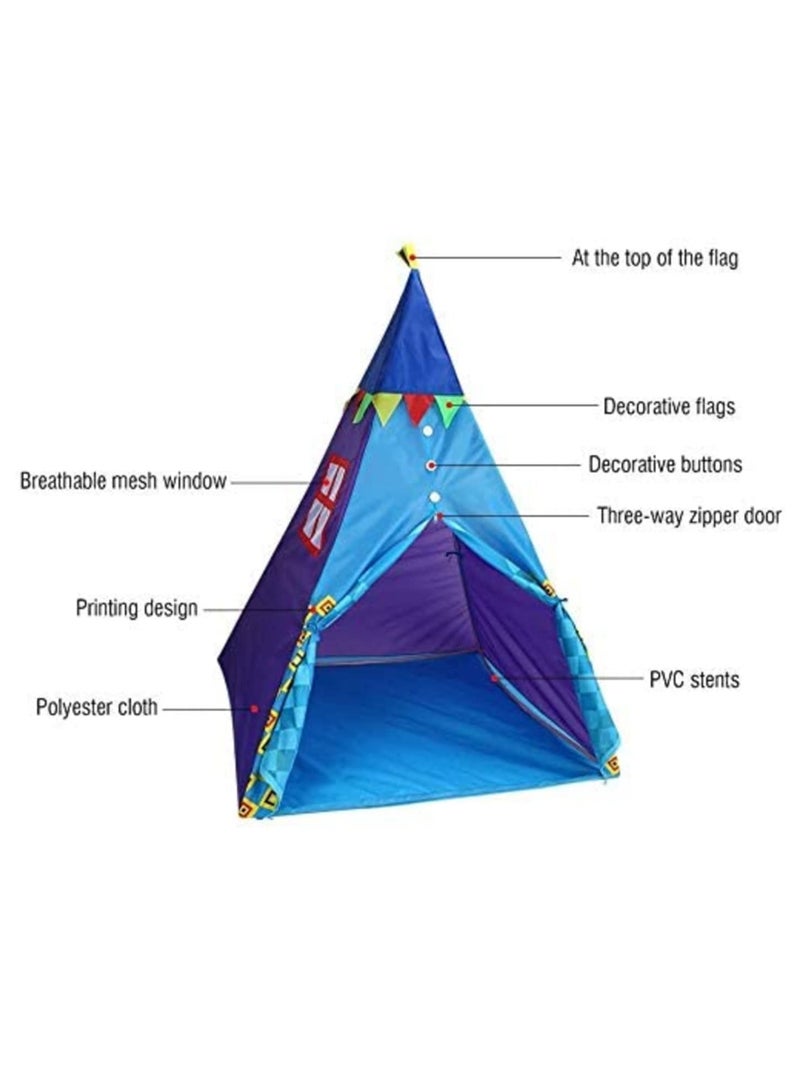 Teepee Tent Baby Playhouse with Padded Mat For Boys Girls Indoor Outdoor Foldable Kids Tent Toy for Children Playroom Nursery Decor 100 *130 *100cm  - Image 2