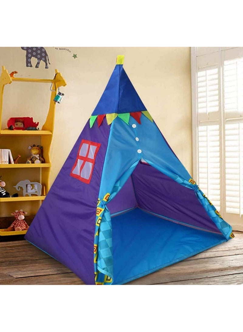 Teepee Tent Baby Playhouse with Padded Mat For Boys Girls Indoor Outdoor Foldable Kids Tent Toy for Children Playroom Nursery Decor 100 *130 *100cm  - Image 3
