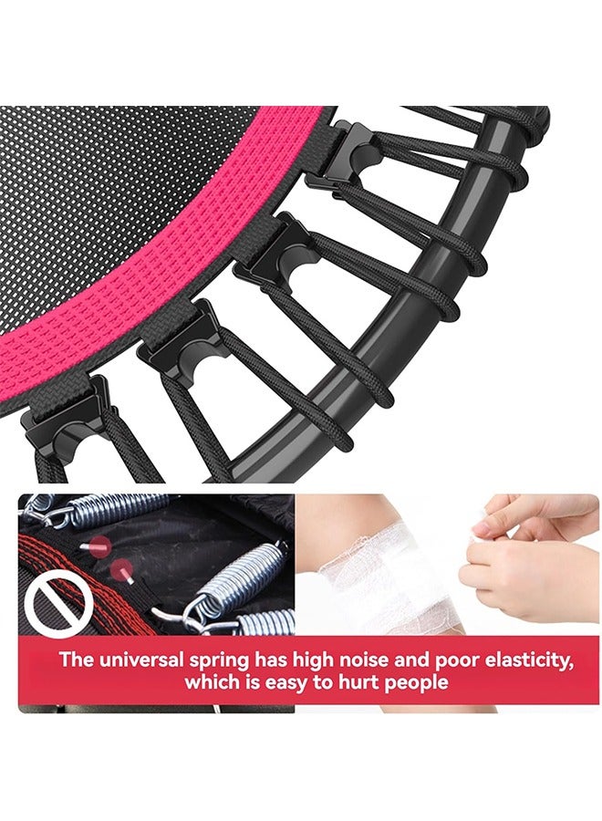 Beauenty 40 Fitness Trampoline, Indoor Mini Trampoline with Adjustable 3 Height Handle Stable u0026 Quiet Recreational Trampolines for Adults Kids Max Load 200KG - Image 4