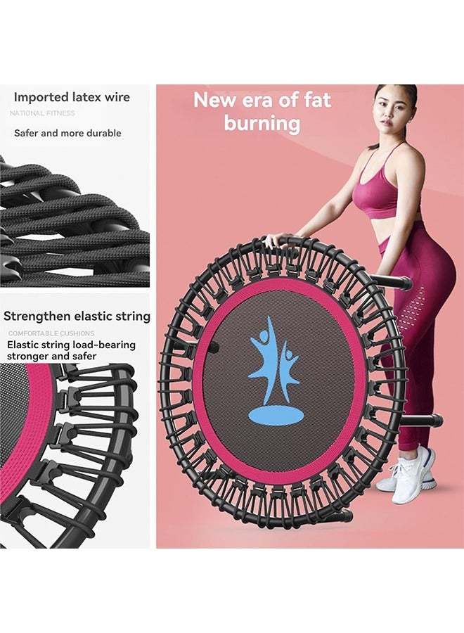 Beauenty 40 Fitness Trampoline, Indoor Mini Trampoline with Adjustable 3 Height Handle Stable u0026 Quiet Recreational Trampolines for Adults Kids Max Load 200KG - Image 2