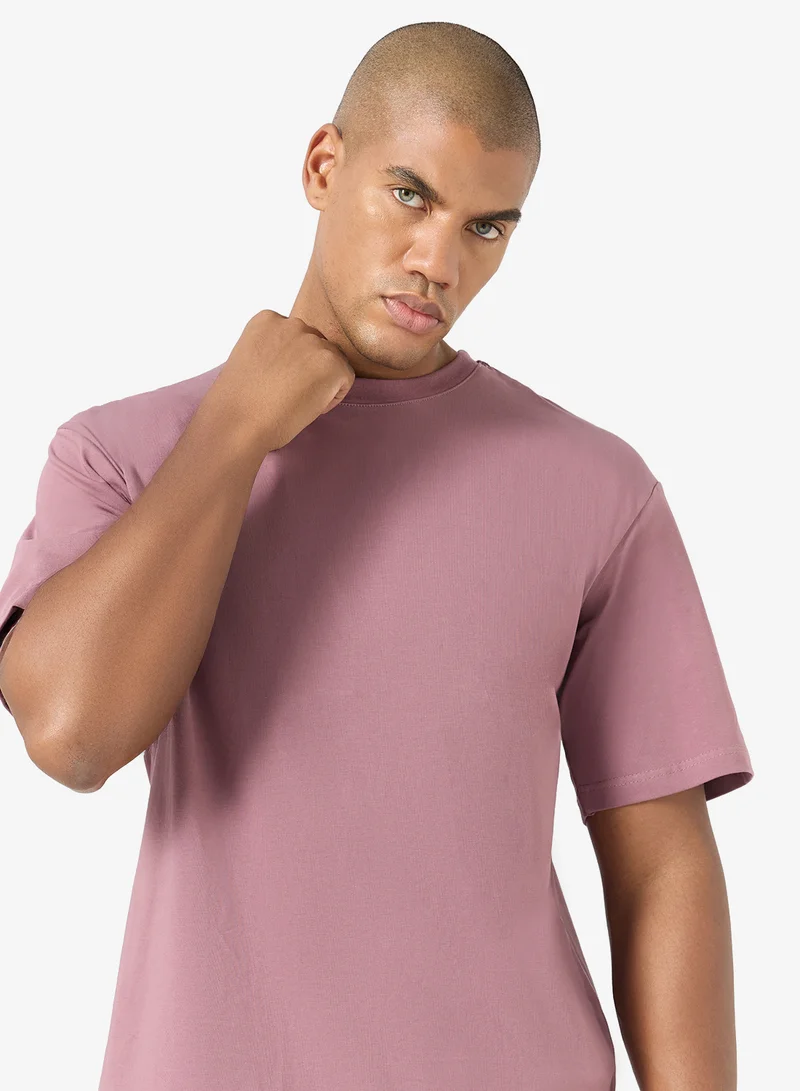 Seventy Five Basics MUSHROOM BROWN Oversized Drop Shoulder 220Gsm T-Shirt for Men | Best Price UAE