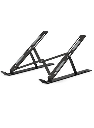 Portable Adjustable Laptop Stand for iPad MacBook Desktop Notebook Pro Dell Asus Lenovo and More Folding with Cooling Vents Black Small Silicone - pzsku/ZF8FD8426D0B3435442B4Z/45/_/1739775992/f655d4b4-580c-4b69-b926-b22dd722ebee