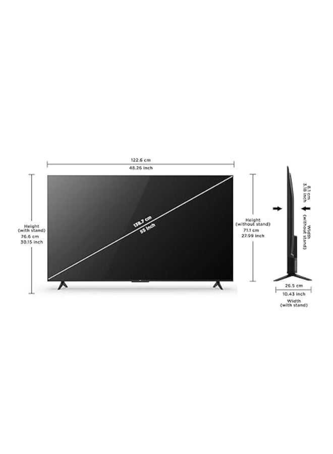 TCL 55 Inch 4K-Google Smart LED Ultra HDR TV 55P637 Black - Image 3