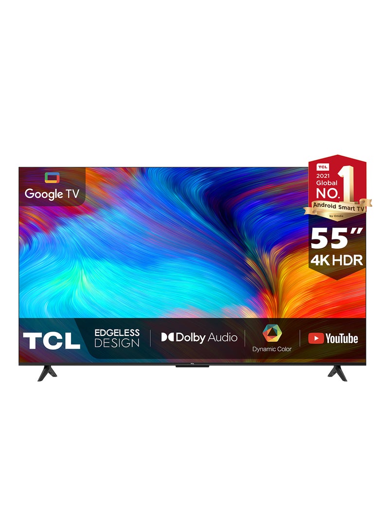 TCL 55 Inch 4K-Google Smart LED Ultra HDR TV 55P637 Black - Image 1